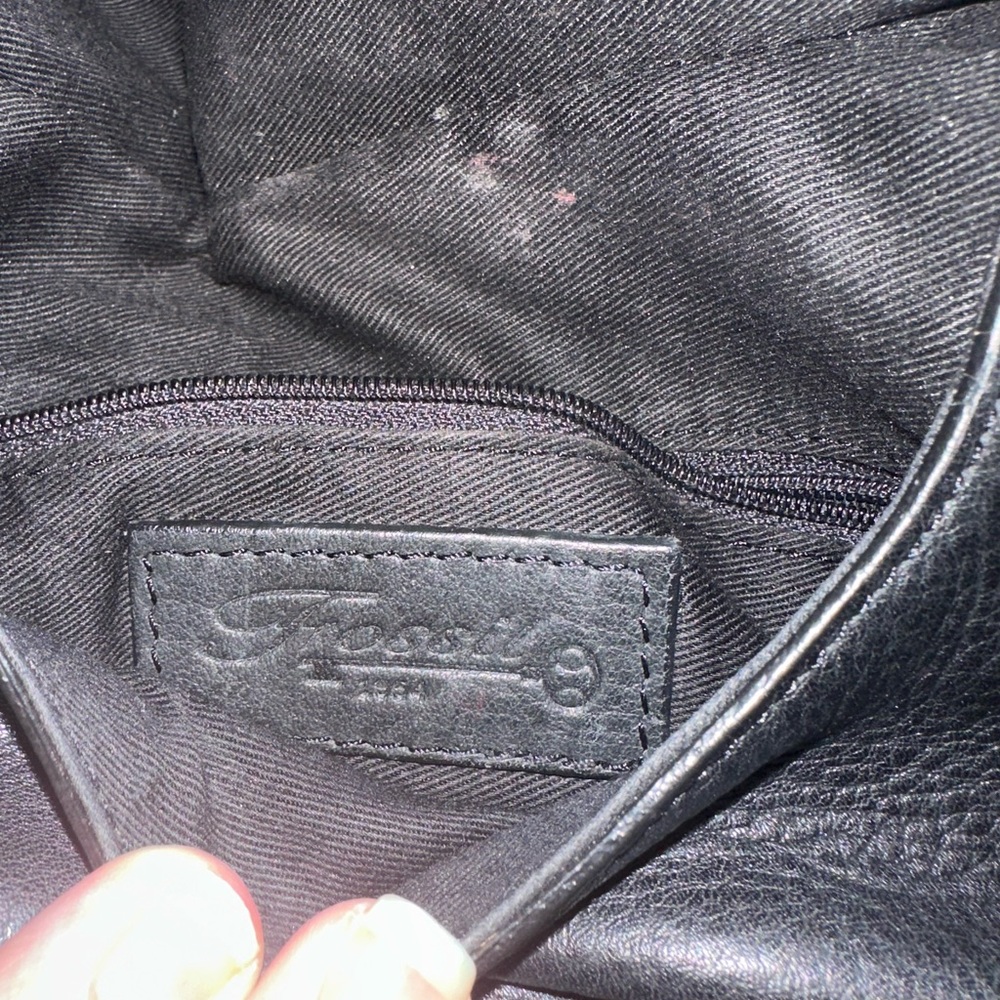 Fossil Black Patchwork Leather Bag - image 5